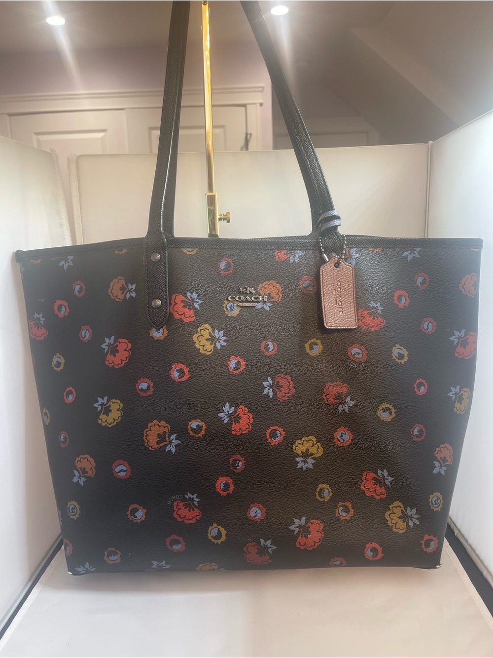 Coach Reversible City Tote with Primrose Floral Print